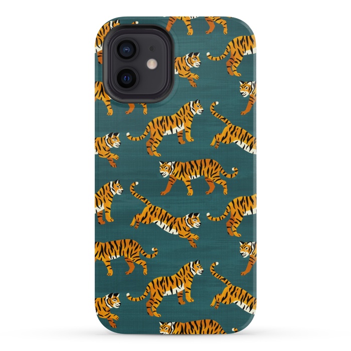 iPhone 12 mini StrongFit Bangel Tigers - Navy  by Tigatiga