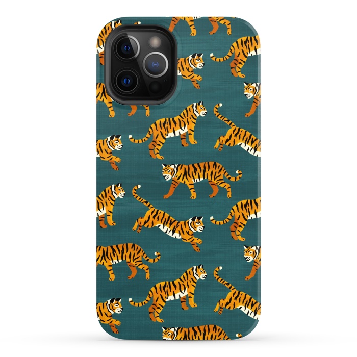 iPhone 12 Pro StrongFit Bangel Tigers - Navy  by Tigatiga