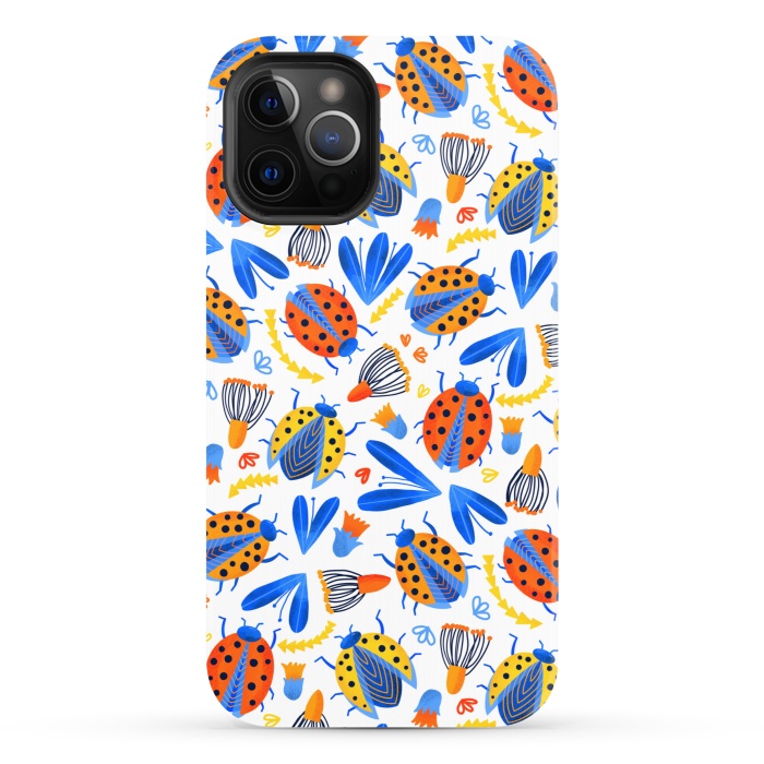 iPhone 12 Pro StrongFit Fresh Ladybird Botanical  by Tigatiga
