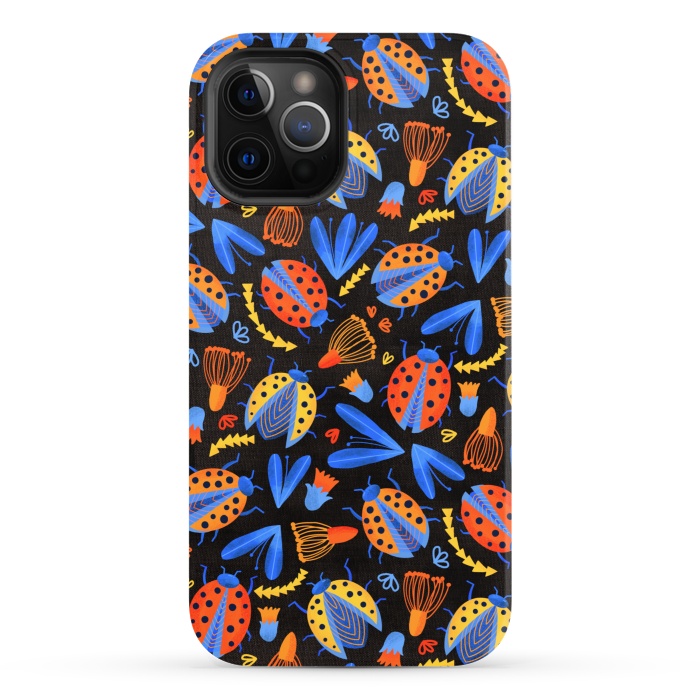 iPhone 12 Pro StrongFit Moody Ladybird Botanical  by Tigatiga