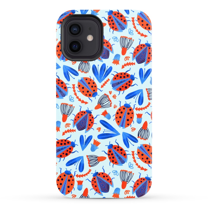 iPhone 12 StrongFit Classic Ladybird Botanical  by Tigatiga