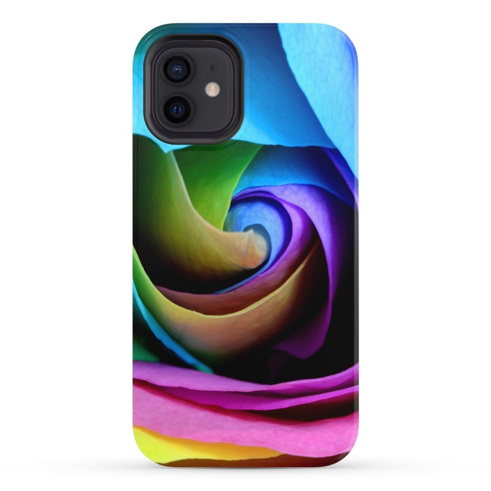 iPhone 12 StrongFit colorful rose by haroulita