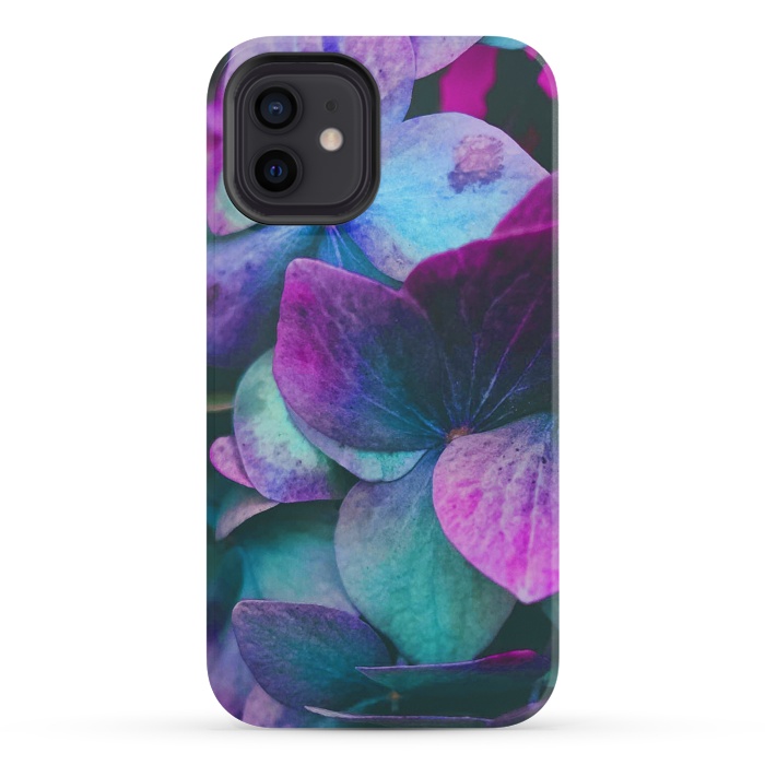 iPhone 12 mini StrongFit purple hydrangea by haroulita