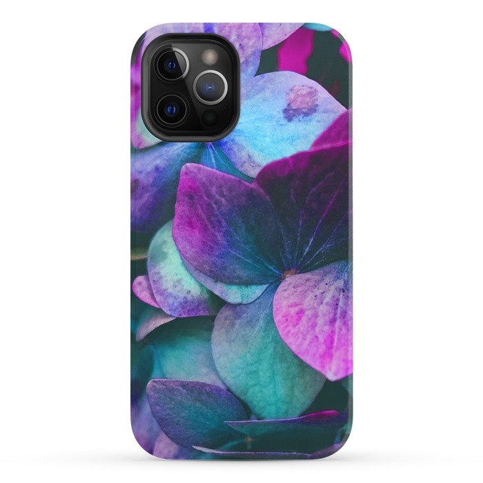 iPhone 12 Pro StrongFit purple hydrangea by haroulita