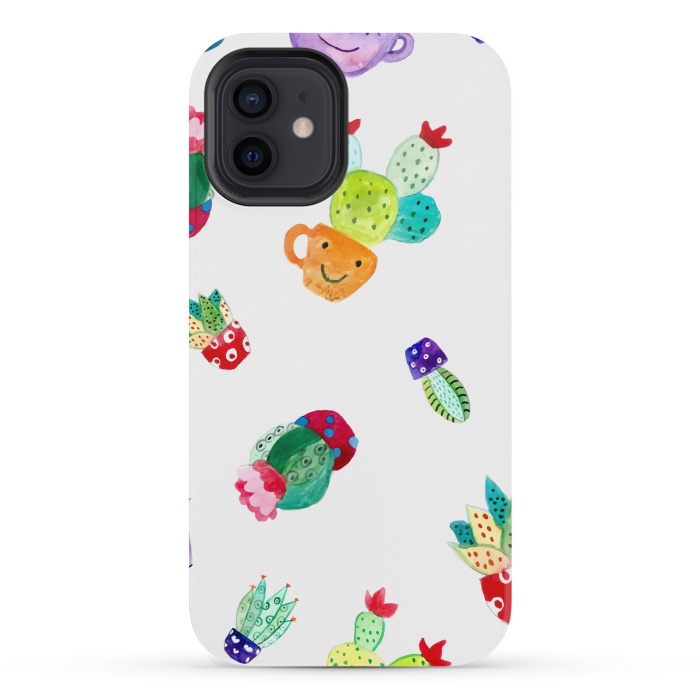 iPhone 12 mini StrongFit happy cactus by haroulita