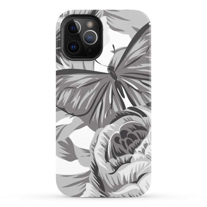iPhone 12 Pro StrongFit minimal floral butterfly by haroulita