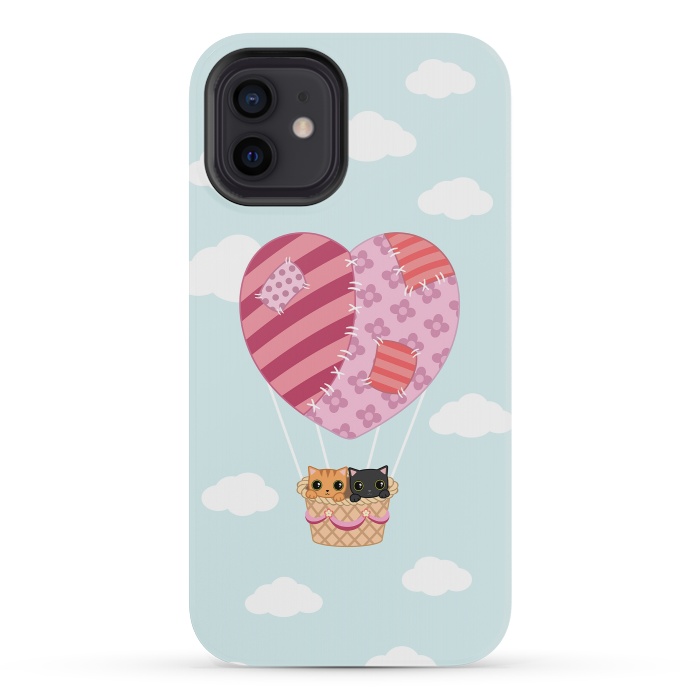 iPhone 12 mini StrongFit kitty love by Laura Nagel