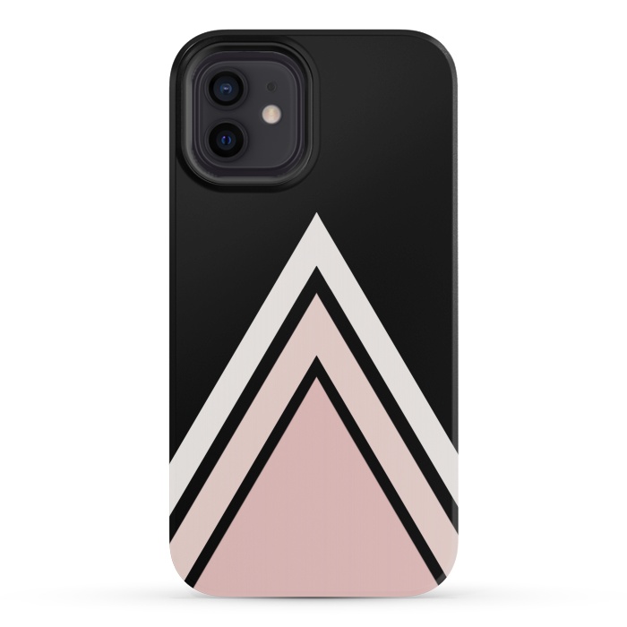 iPhone 12 mini StrongFit Pink triangles by Jms
