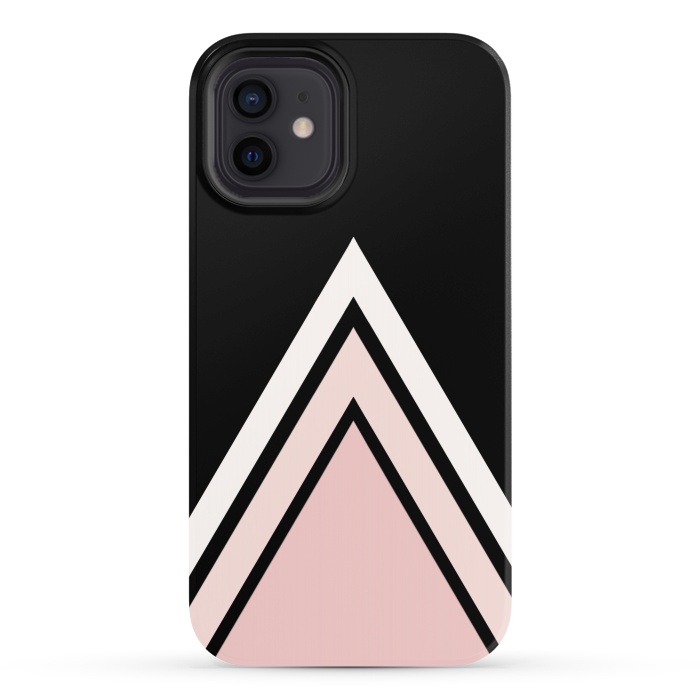 iPhone 12 StrongFit Pink triangles by Jms
