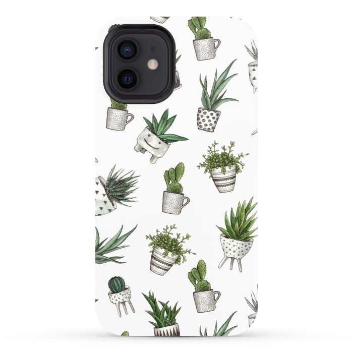 iPhone 12 StrongFit cute houseplants in pots by Alena Ganzhela