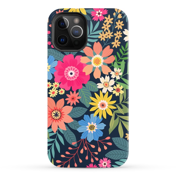 iPhone 12 Pro StrongFit Cute and Beautiful Floral Design Pattern 333 by ArtsCase