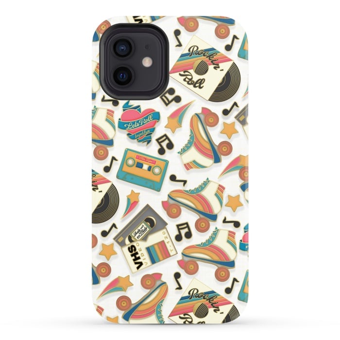 iPhone 12 StrongFit Retro Roller Rink by gingerlique