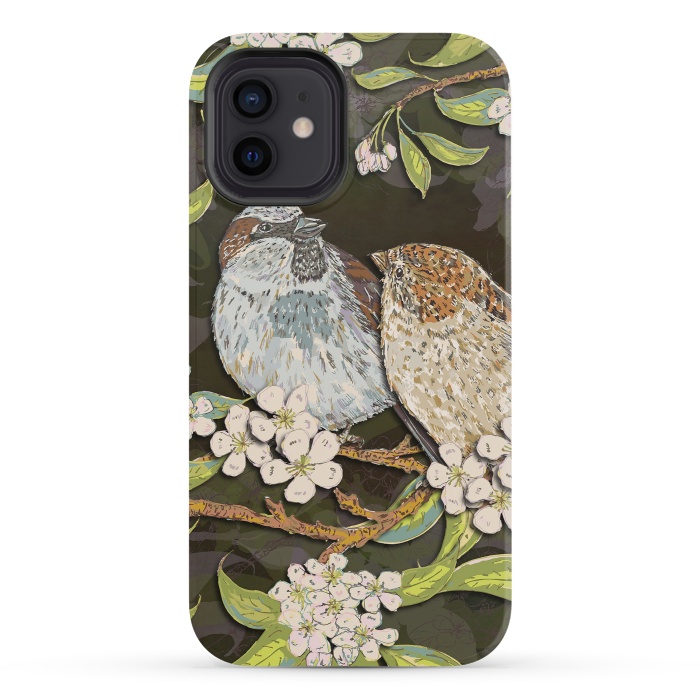 iPhone 12 mini StrongFit Sweet Sparrows by Lotti Brown