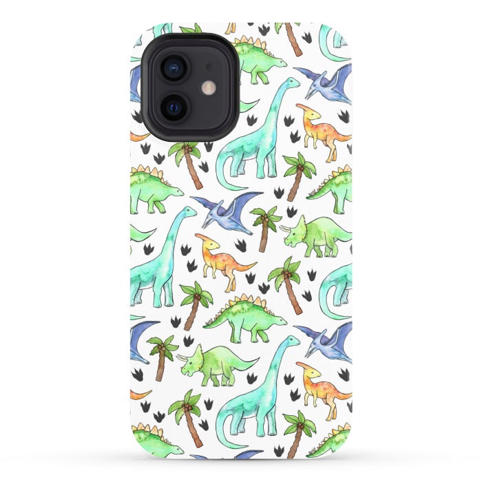 iPhone 12 StrongFit Dino-Mite by Tangerine-Tane