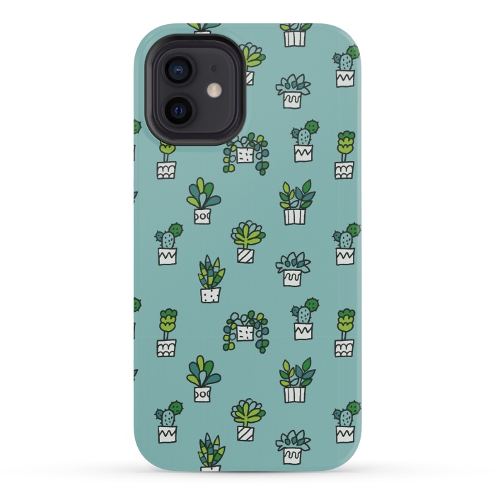 iPhone 12 mini StrongFit Cute house plants by Anna Alekseeva