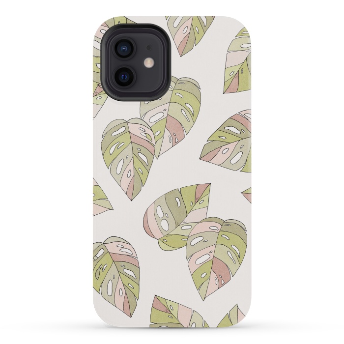 iPhone 12 mini StrongFit Dancing Leaves by Barlena