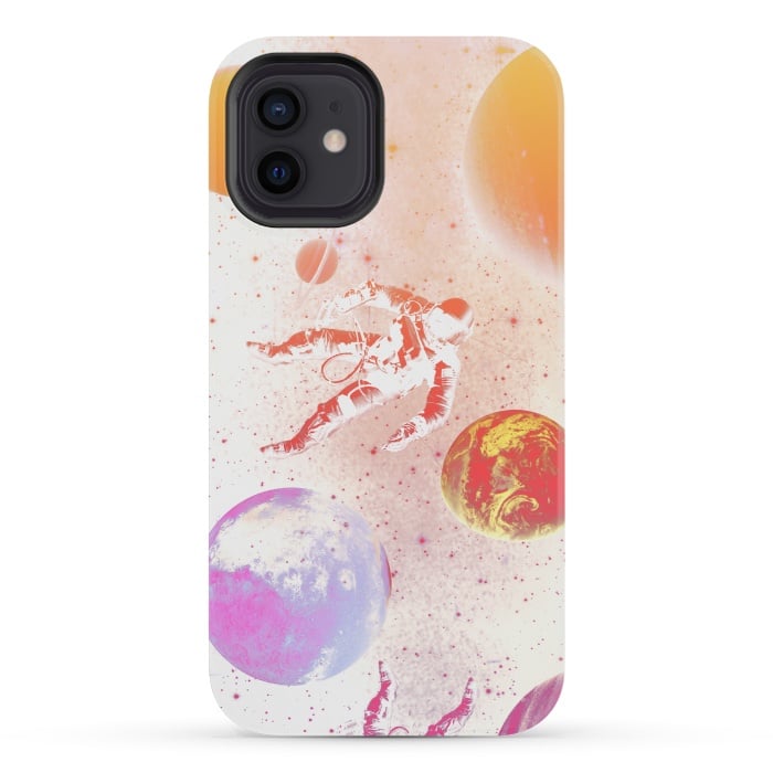 iPhone 12 mini StrongFit Astronaut in Space - Colorful gradient by Oana 