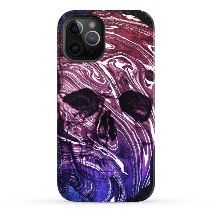 iPhone 12 Pro StrongFit Gradient marble skull by Oana 