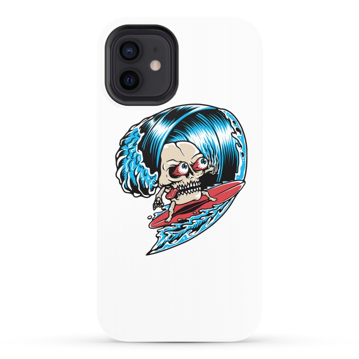 iPhone 12 StrongFit Skull Surfing 1 by Afif Quilimo