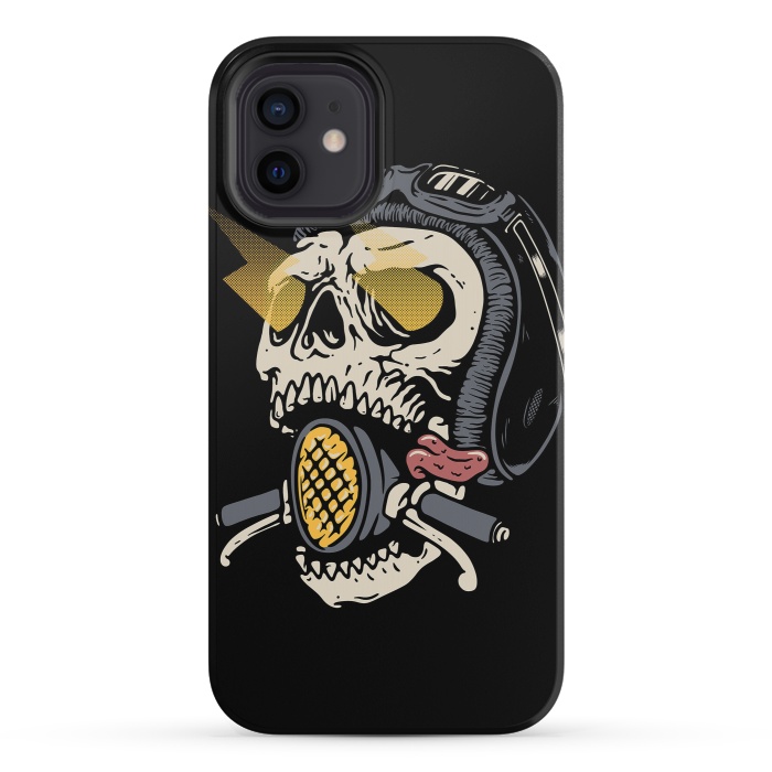 iPhone 12 mini StrongFit Skull Biker 1 by Afif Quilimo