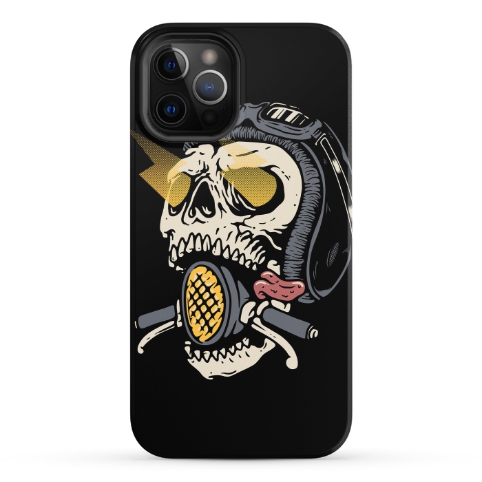 iPhone 12 Pro StrongFit Skull Biker 1 by Afif Quilimo