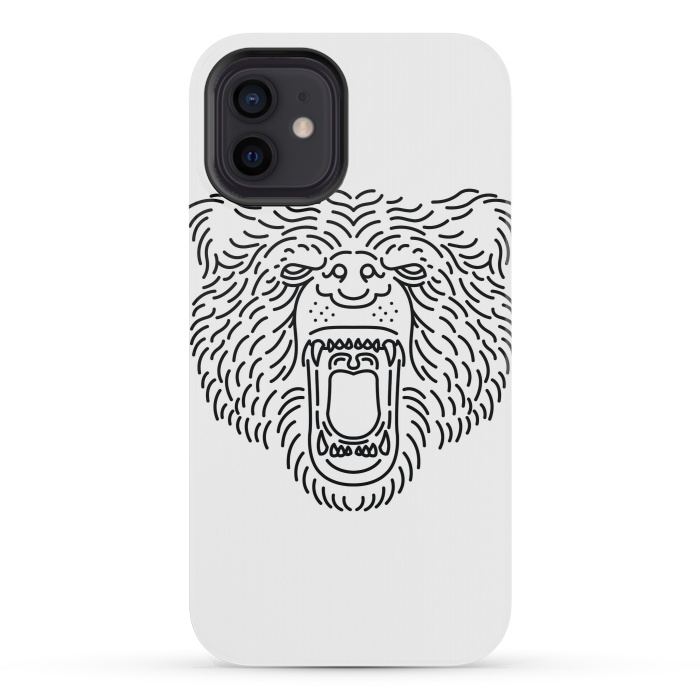 iPhone 12 mini StrongFit Bear Roar Line by Afif Quilimo