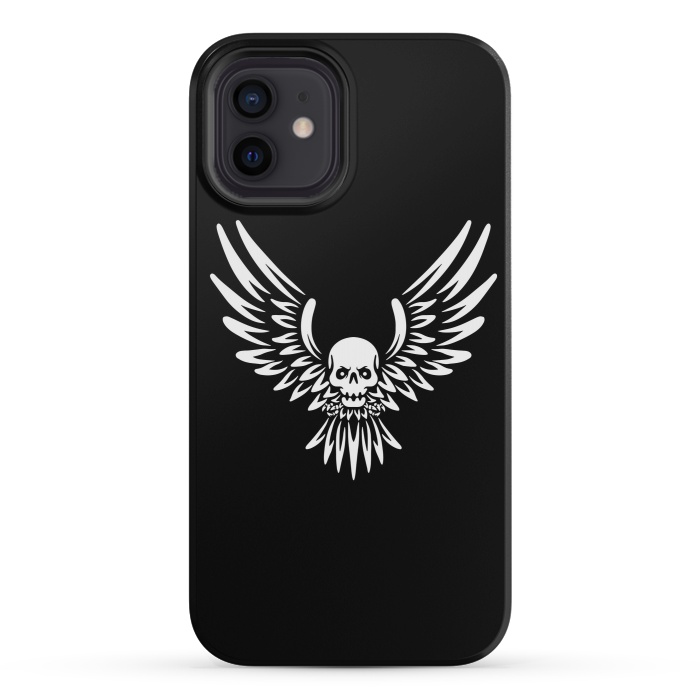iPhone 12 mini StrongFit Flying Skull by Afif Quilimo