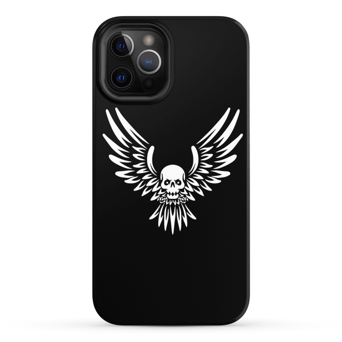 iPhone 12 Pro StrongFit Flying Skull by Afif Quilimo