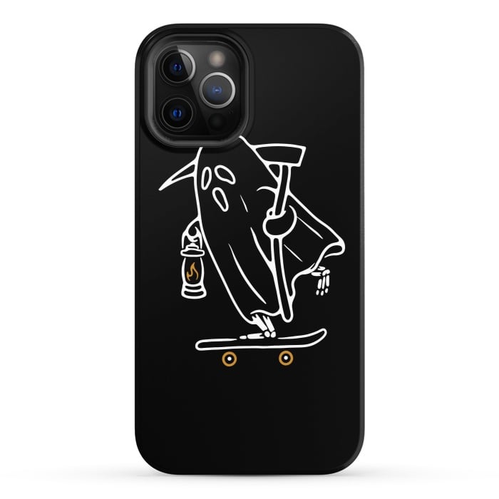 iPhone 12 Pro StrongFit Ghost Skateboarding by Afif Quilimo