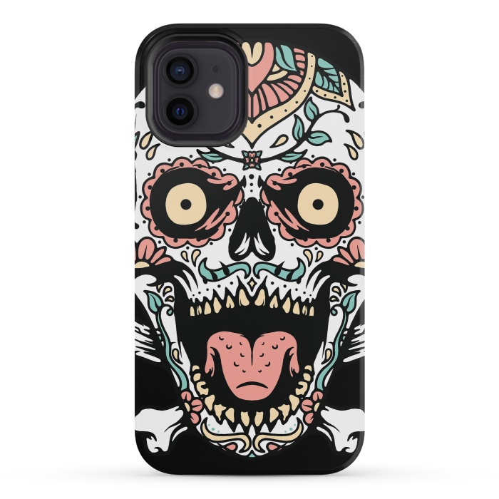 iPhone 12 mini StrongFit Mexican Skull 1 by Afif Quilimo