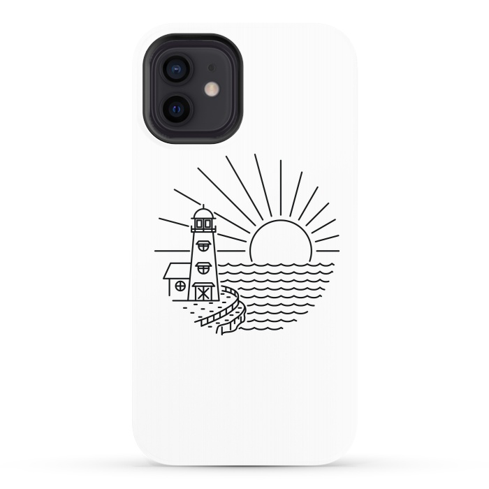iPhone 12 StrongFit Lighthouse and Sunset by Afif Quilimo