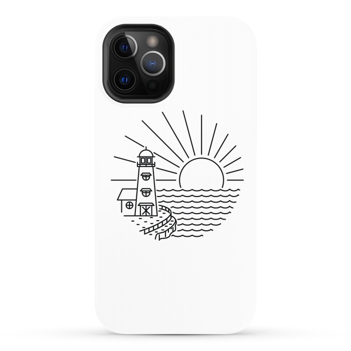 iPhone 12 Pro StrongFit Lighthouse and Sunset by Afif Quilimo