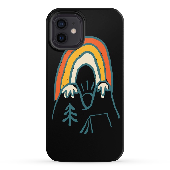 iPhone 12 StrongFit Mountain and Rainbow by Afif Quilimo