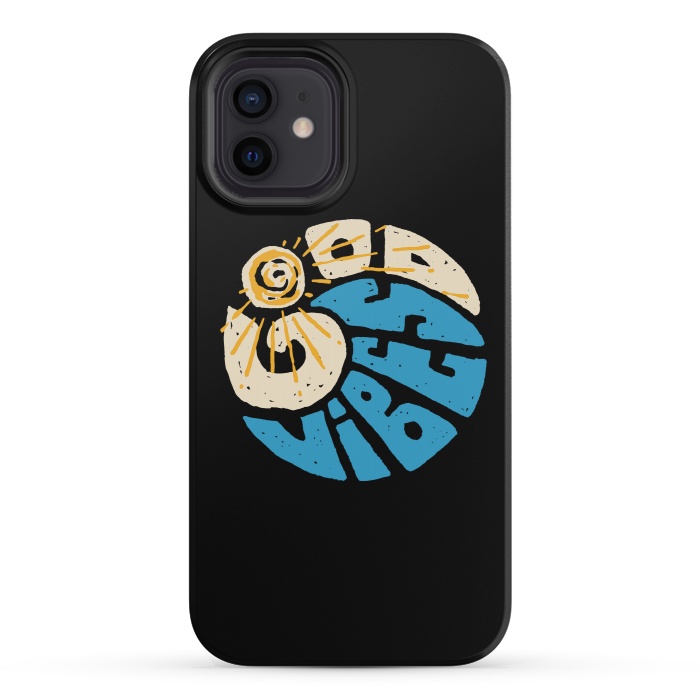 iPhone 12 mini StrongFit Good Vibes and Wave by Afif Quilimo