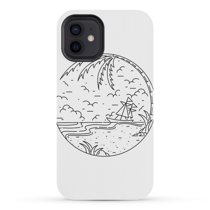 iPhone 12 mini StrongFit Beach and Ship by Afif Quilimo