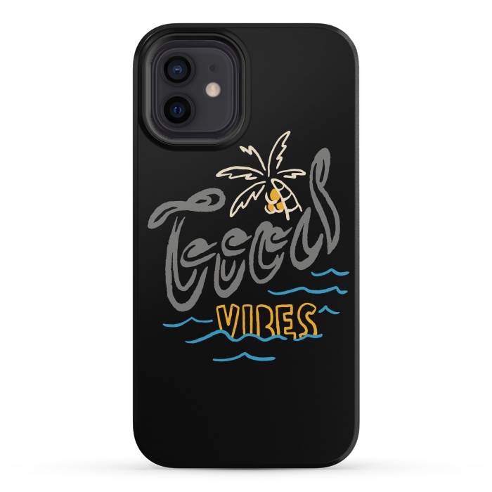 iPhone 12 mini StrongFit Good Vibes Typo 1 by Afif Quilimo