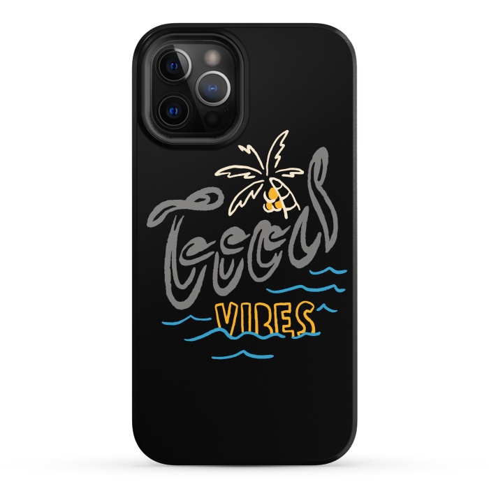 iPhone 12 Pro StrongFit Good Vibes Typo 1 by Afif Quilimo