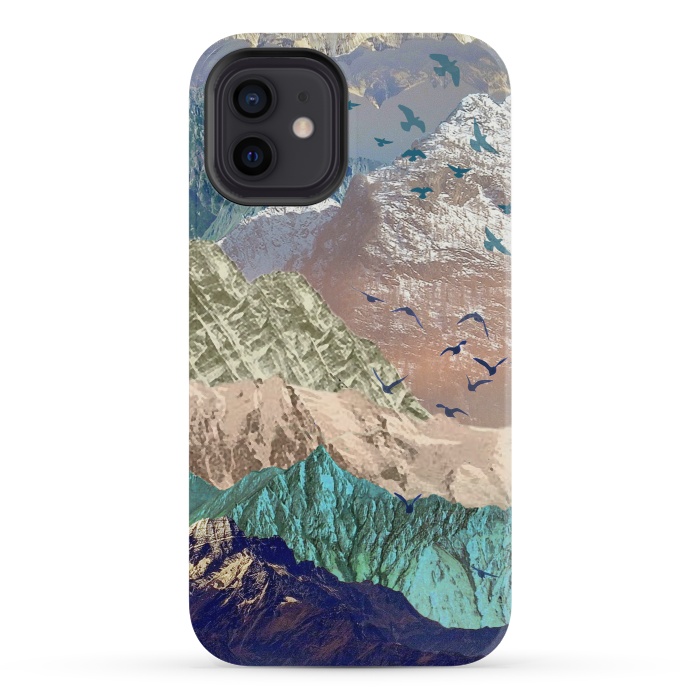 iPhone 12 mini StrongFit Utopia Mountain landscape art by Oana 