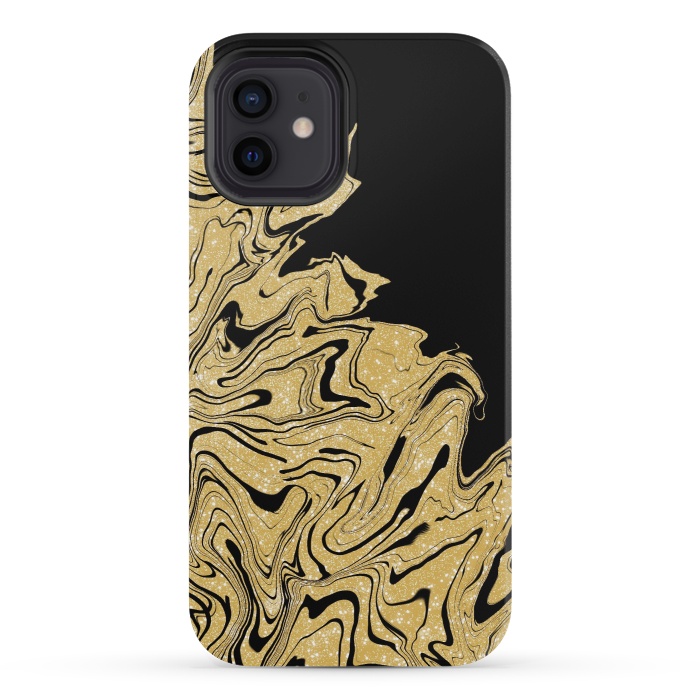 iPhone 12 mini StrongFit Gold marble by Jms