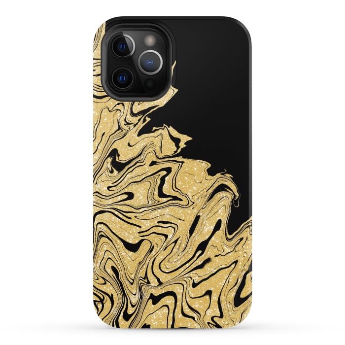 iPhone 12 Pro StrongFit Gold marble by Jms