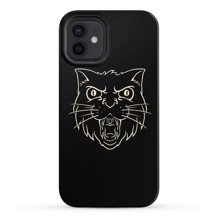 iPhone 12 StrongFit Angry Cat by Afif Quilimo