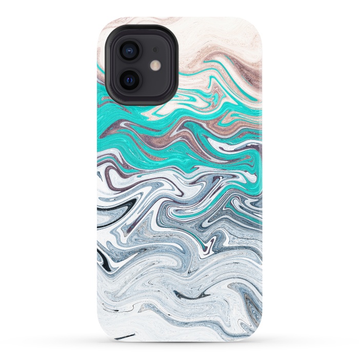 iPhone 12 StrongFit The liquid marble beach by Steve Wade (Swade)