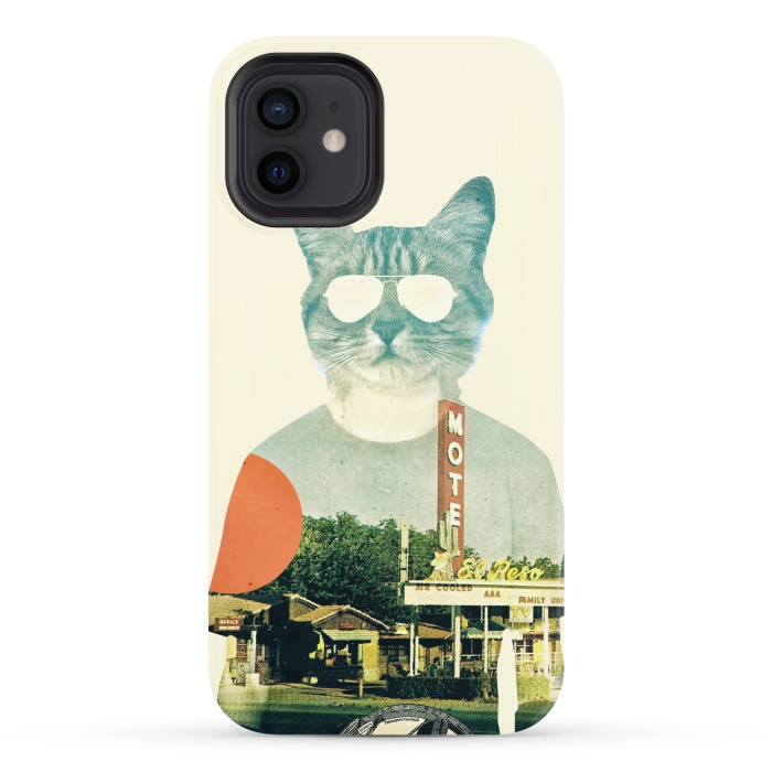 iPhone 12 StrongFit Cool Cat by Ali Gulec