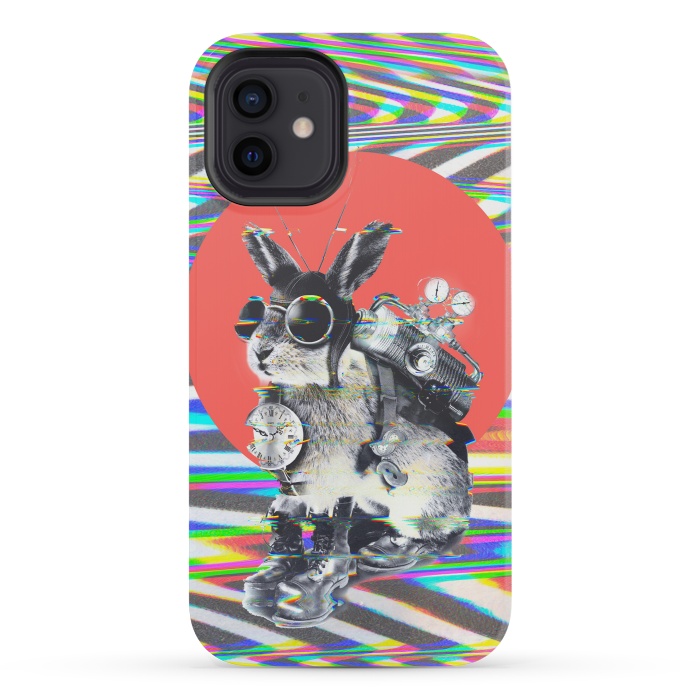 iPhone 12 mini StrongFit Time Traveler Bunny by Ali Gulec