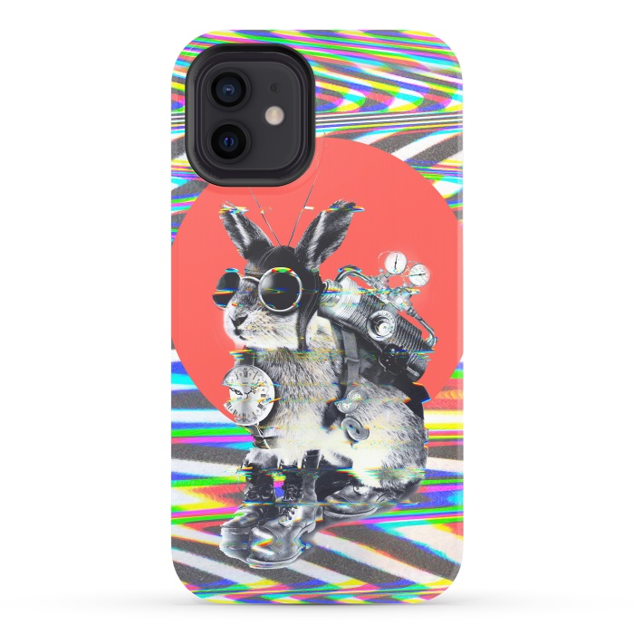 iPhone 12 StrongFit Time Traveler Bunny by Ali Gulec