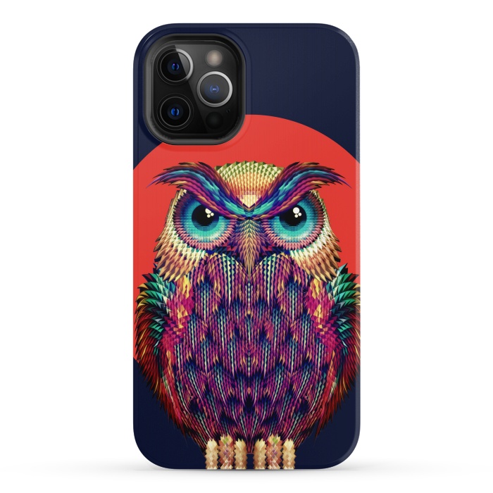 iPhone 12 Pro StrongFit Geometric Owl by Ali Gulec