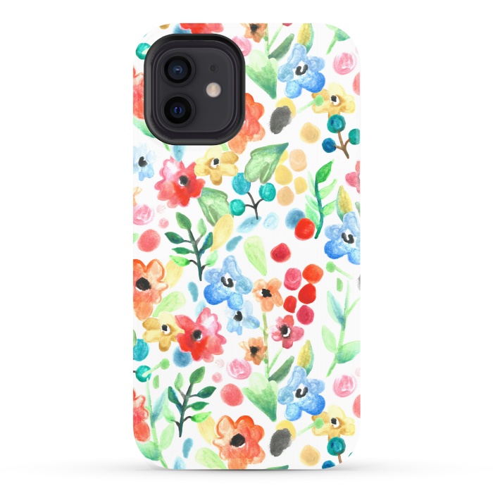 iPhone 12 StrongFit Flourish - Watercolour Floral by Tangerine-Tane