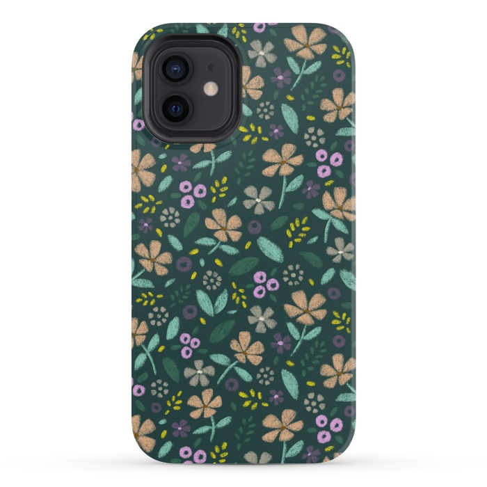 iPhone 12 mini StrongFit Wildflowers by Tishya Oedit