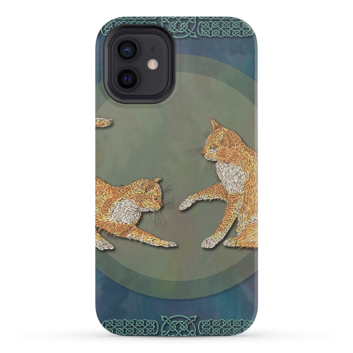 iPhone 12 mini StrongFit Ginger Cats by Lotti Brown