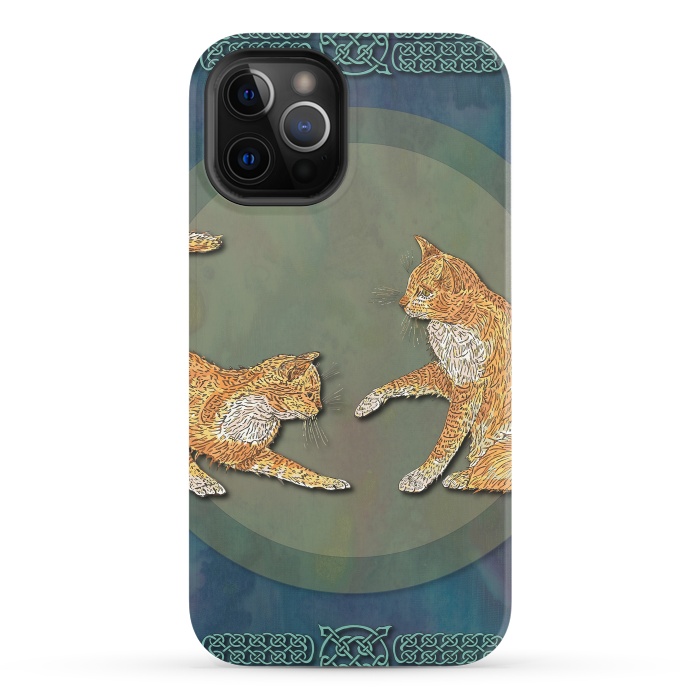 iPhone 12 Pro StrongFit Ginger Cats by Lotti Brown